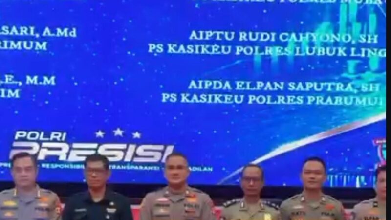Personel Polres Lubuk Linggau Polda Sumatera Selatan, Sabet Penghargaan Bergengsi