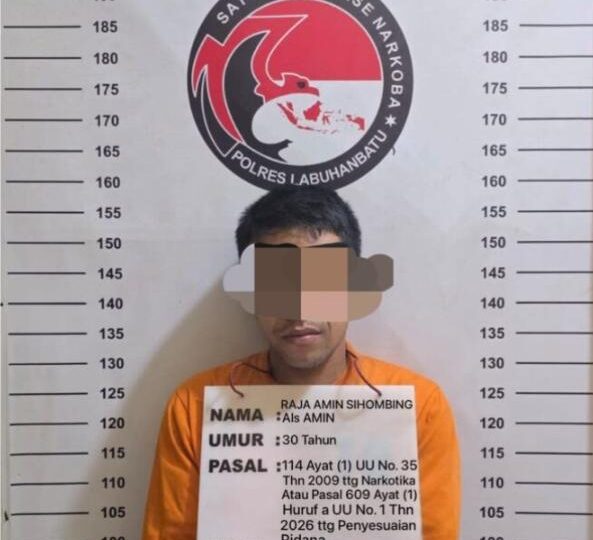 Bawa 4 Bungkus Sabu, Raja Amin Sihombing Diciduk Polisi