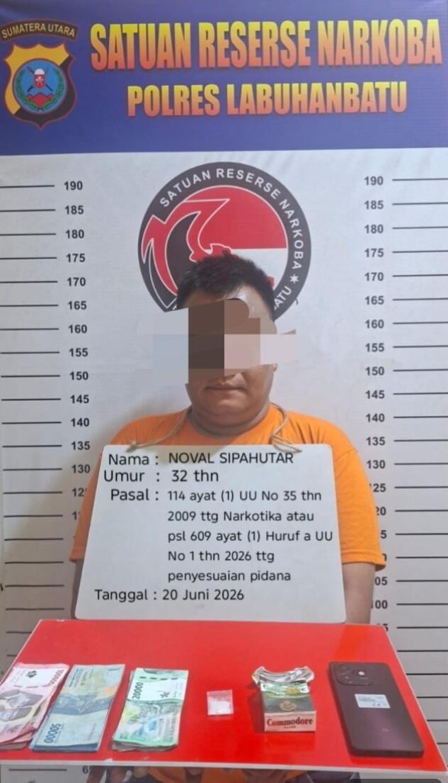 Apresiasi, Lama DPO Akhirnya Satres Narkoba Polres Labuhanbatu Berhasil Tangkap Noval Big Bos Sabu