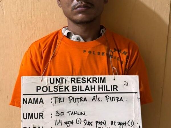 Polsek Bilah Hilir Amankan Pria Diduga Terlibat Sabu, Barang Bukti 2,22 Gram Disita
