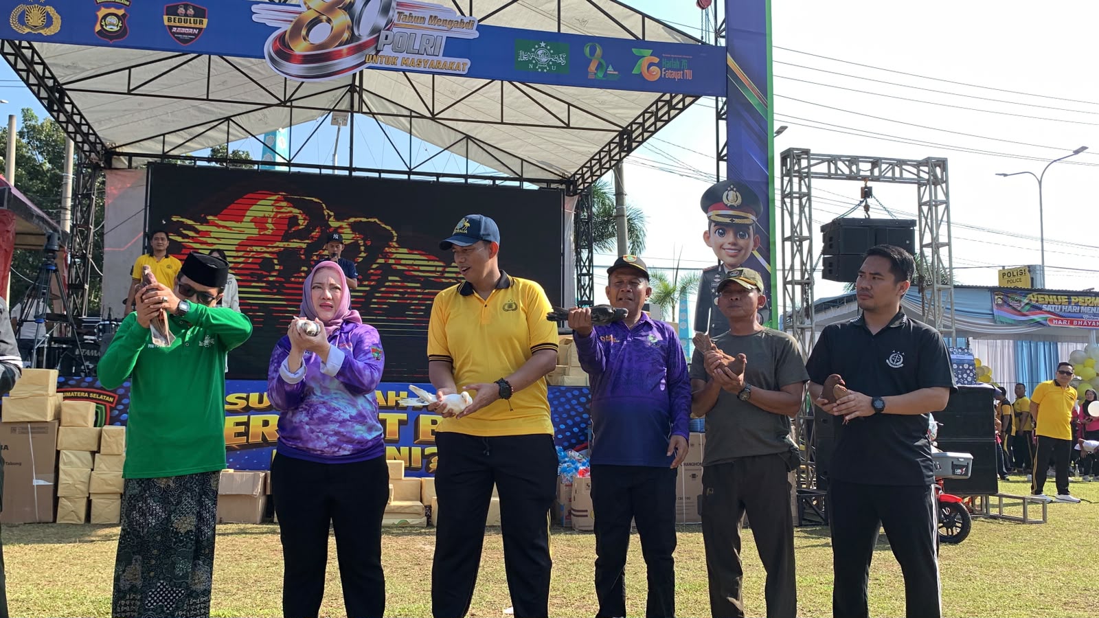 Lepas Burung Merpati, Sabuk Kamtibmas Harapkan Musi Rawas terus aman dan kondusif