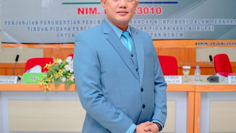 SAH!! Yan Patmos Plt Kepala Lapas Narkotika Langkat Raih Gelar Doktor Ilmu Hukum