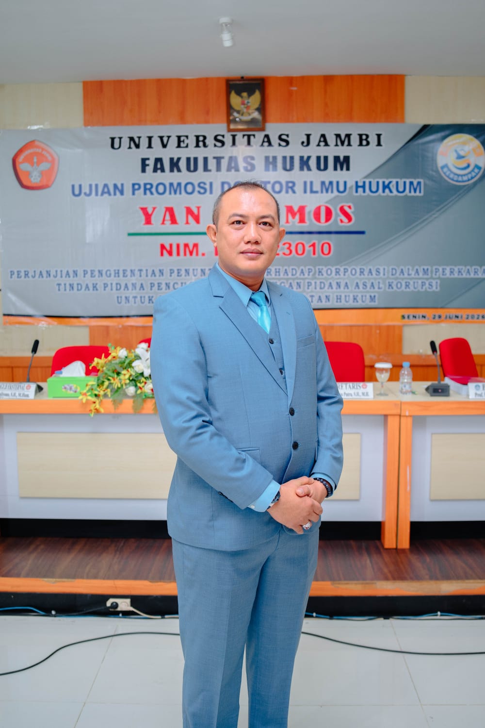 SAH!! Yan Patmos Plt Kepala Lapas Narkotika Langkat Raih Gelar Doktor Ilmu Hukum