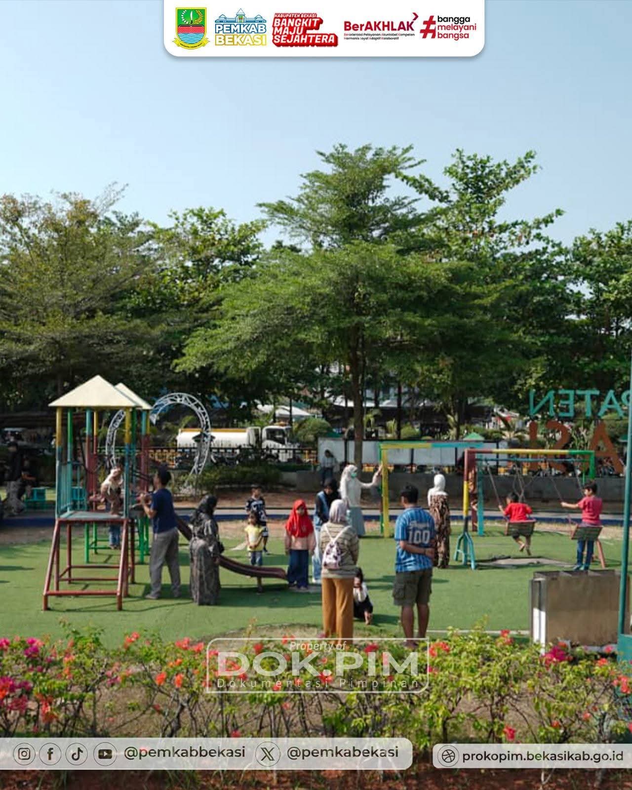 Plt. Bupati Bekasi Tinjau Penataan Taman Sehati, Siapkan Ruang Publik Modern untuk Dorong UMKM dan PAD