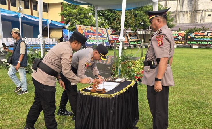 Kapolres lubuk Linggau Pimpin Sertijab, Pejabat Utama dan Kapolsek Jajaran