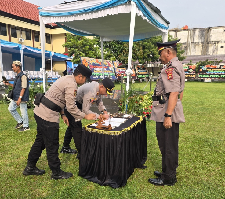 Kapolres lubuk Linggau Pimpin Sertijab, Pejabat Utama dan Kapolsek Jajaran