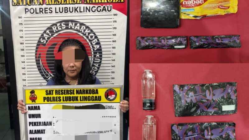 SATRESNARKOBA LUBUK LINGGAU MENANGAKAP SEORANG WANITA PENGEDAR NARKOTIKA JENIS ETOMIDATE YANG DI SEMBUNYIKAN DI DALAM VAPE.