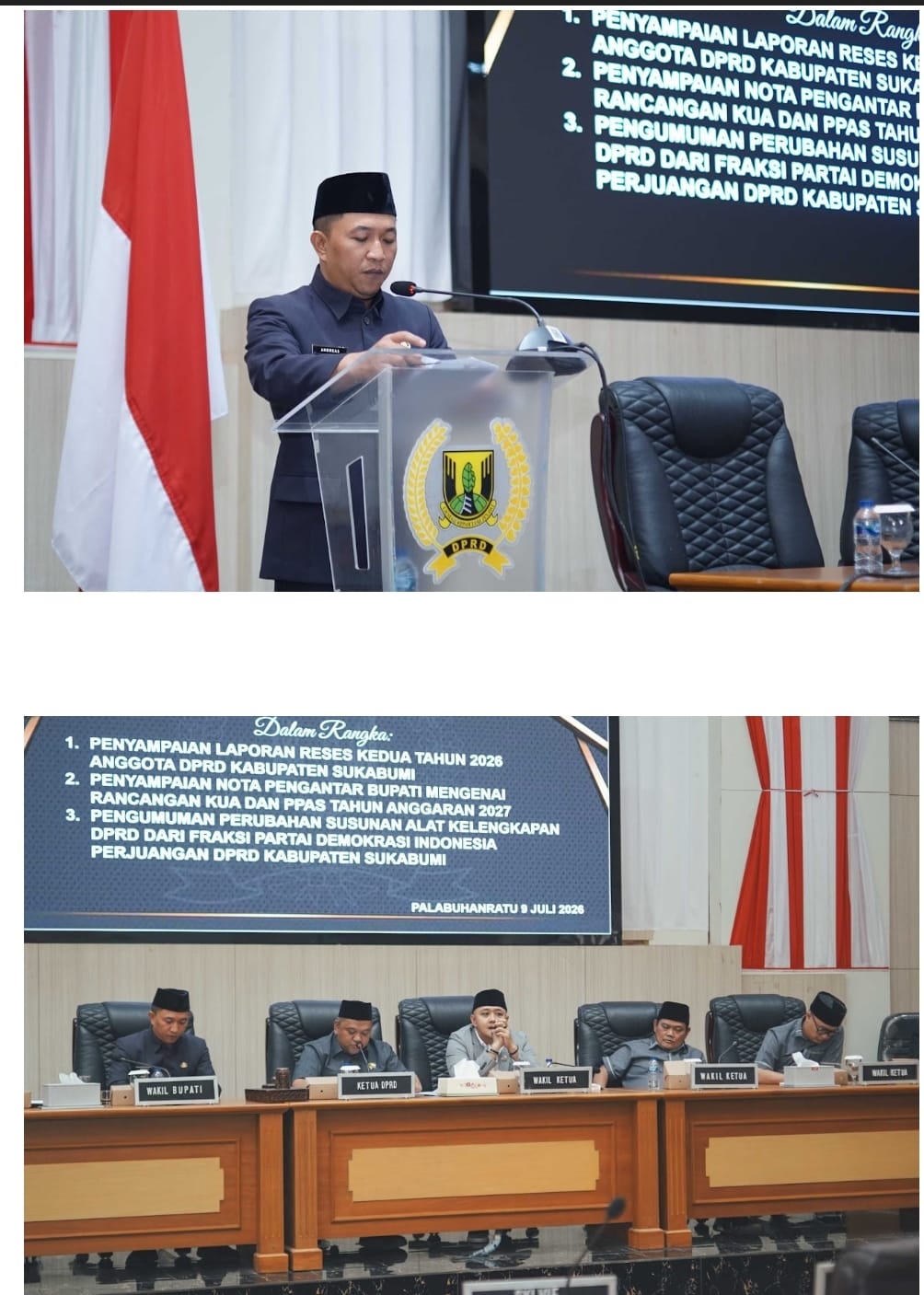 Rapat Paripurna ke-9 DPRD Kabupaten Sukabumi Tahun Sidang 2026