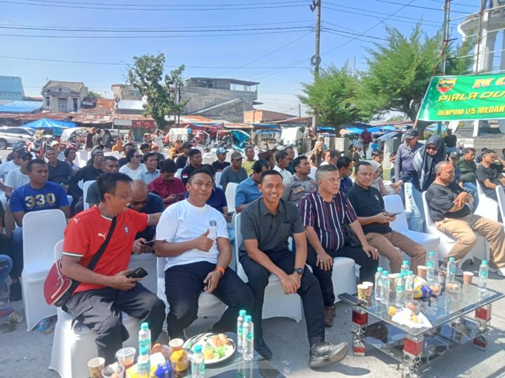 Luar Biasa! Nobar Piala Dunia Bersama Dandenpom 1/5 Medan Disambut Antusias Gemuruh Warga