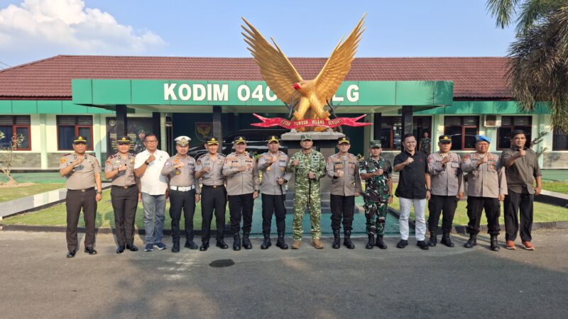 Sinergitas Tanpa Batas untuk Kamtibmas Kota Lubuk Linggau Kapolres Bersama Jajaran PJU Polres Silaturahmi Ke Makodim 0406/ Lubuk Linggau