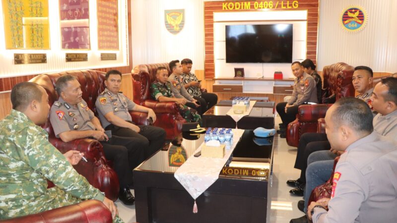 Perkuat Soliditas TNI-Polri, Polres Musi Rawas Jalin Silaturahmi dengan Kodim 0406 Lubuk Linggau