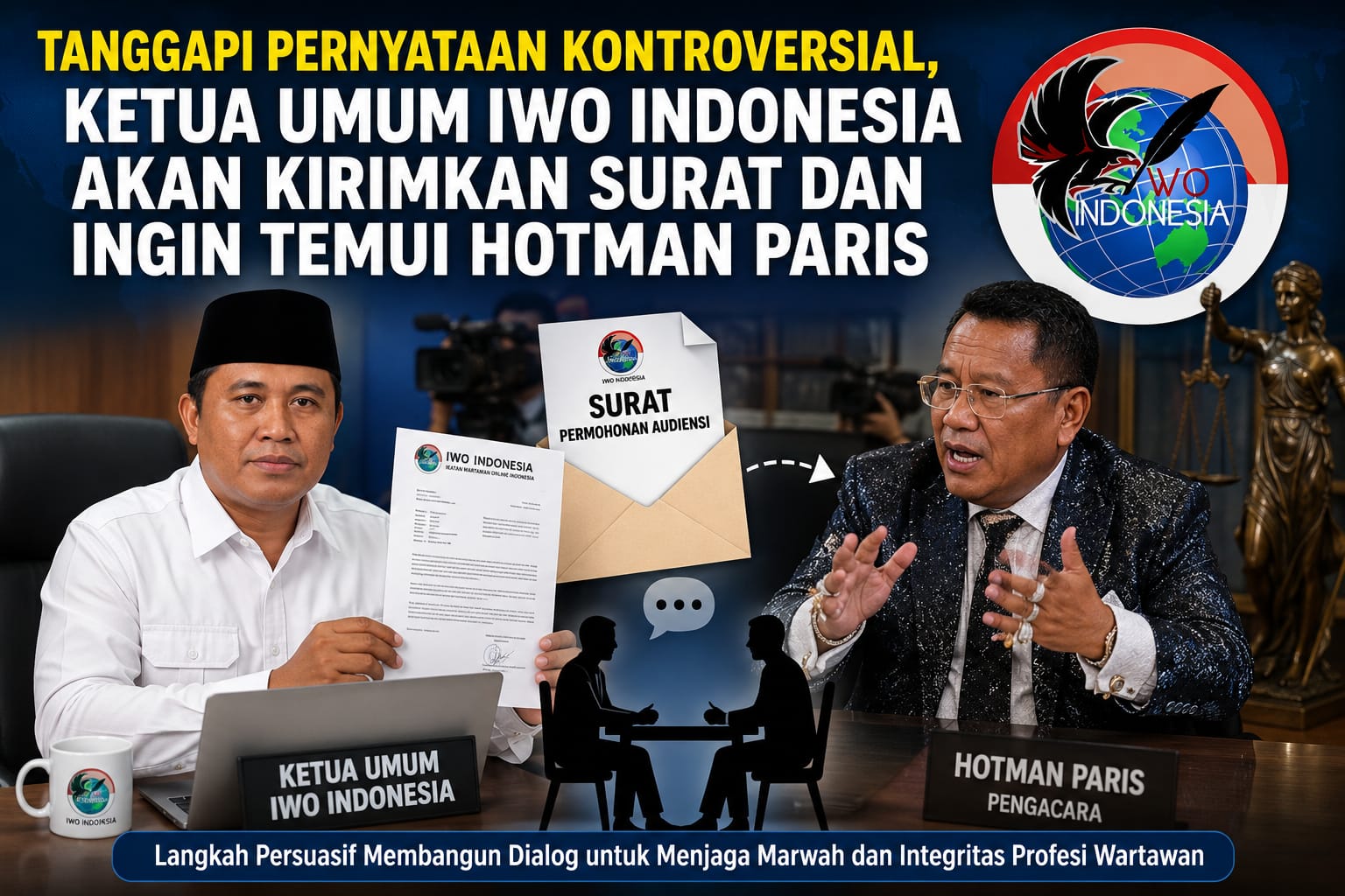Tanggapi Pernyataan Kontroversial, Ketua Umum IWO Indonesia Akan Kirimkan Surat dan Siap Temui Hotman Paris
