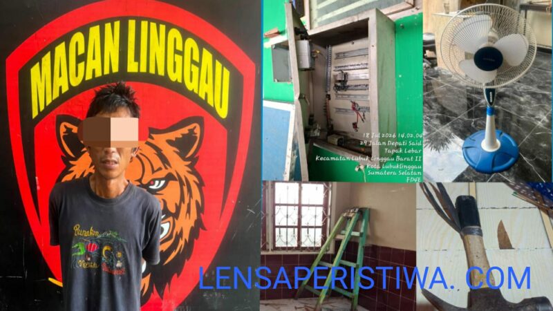 POLRES LUBUK LINGGAU,TIM MACAN MERINGKUS PELAKU PENCURIAN DI KLINIK HAPSARI MEDIKA.LOKASI DI KELURAHAN TAPAK LEBAR,KECAMATAN LUBUK LINGGAU BARAT II