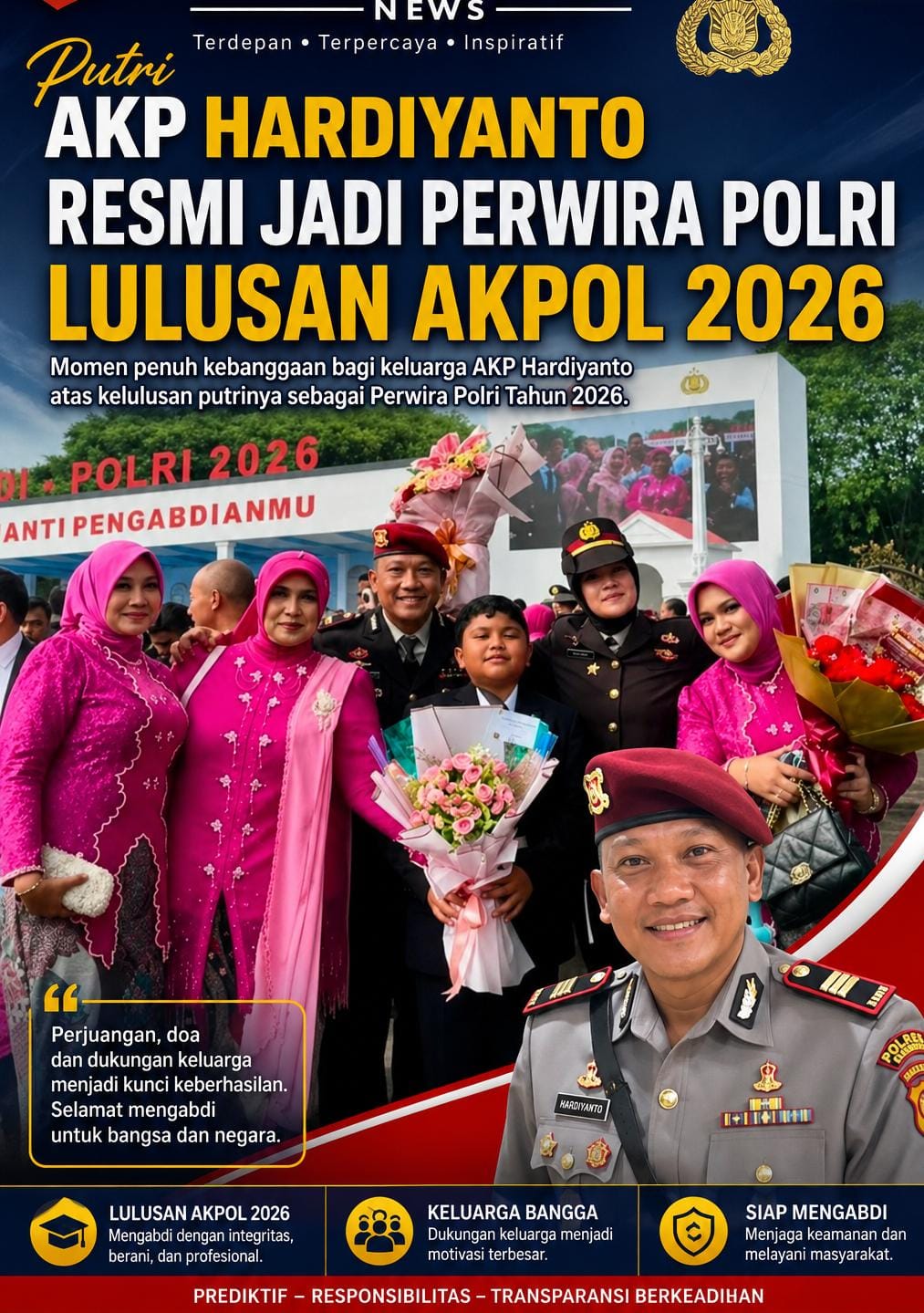 Di Lantik Presiden Prabowo, Di Balik Kesuksesan IPDA Mutiara Hardiyanti Miliki Sosok Ayah Teladan dan Sayang Keluarga