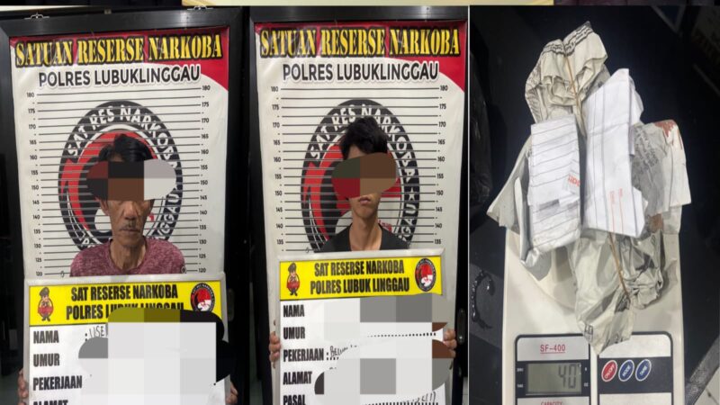 Satresnarkoba Polres Lubuk Linggau Berhasil Amankan Dua Orang Pelaku Berikut Barang Bukti Narkotika Jenis Ganja