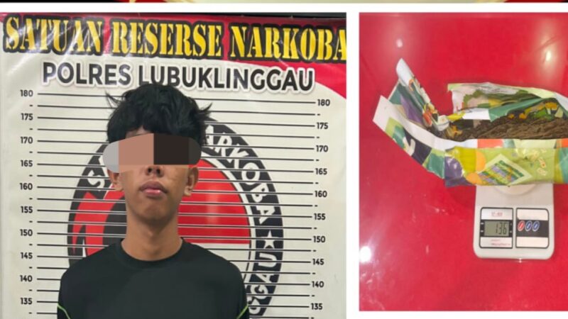 Satresnarkoba Polres Lubuk Linggau Kembali Gagalkan Peredaran Narkoba, Jenis Daun Ganja Kering BB 136 Gram Dari Seorang Remaja Inisial MRP
