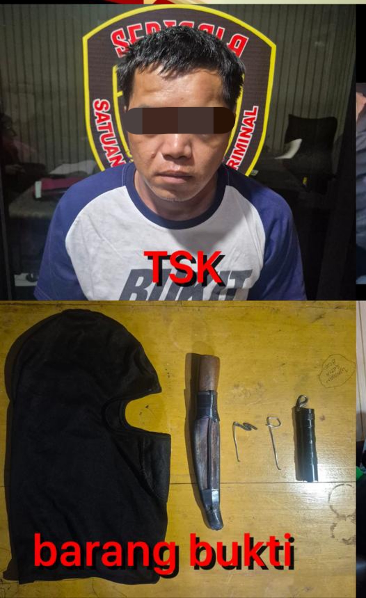 Unit Reskrim Polsek Lubuk Linggau Barat kembali Ungkap Kasus Senjata Tajam Berikut BB Serta Pelaku Diamankan