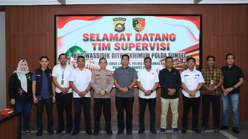 Kabag Wassidik Ditreskrimum Polda Sumsel Beserta Jajaran Tim Pelaksana Giat Supervisi di Mapolres lubuk Linggau, Rangka Menjamin Kualitas Penanganan Perkara
