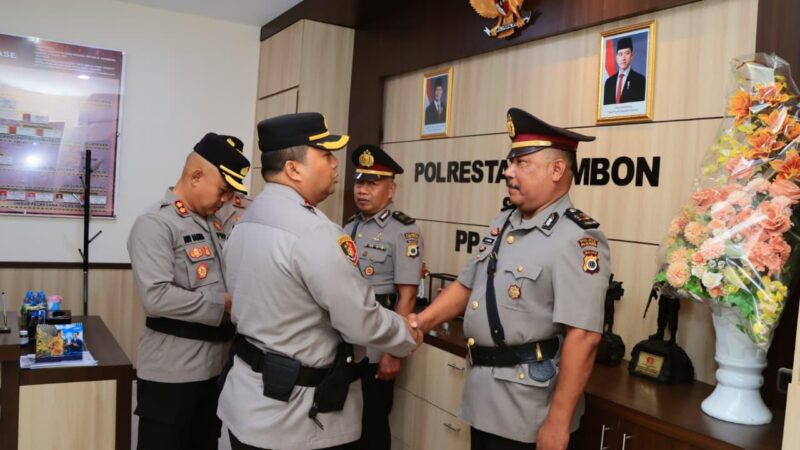 Kapolresta Ambon Pimpin Penyerahan Jabatan Kapolsek Saparua