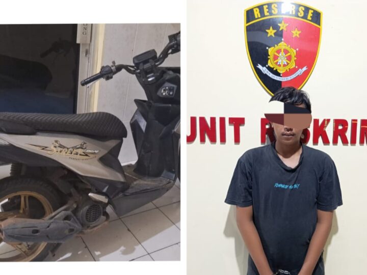TIM RESKRIM POLSEK LUBUK LINGGAU UTARA 1,MERINGKUS SEORANG BURONAN DALAM KASUS PENGGELAPAN SEPEDA MOTOR.