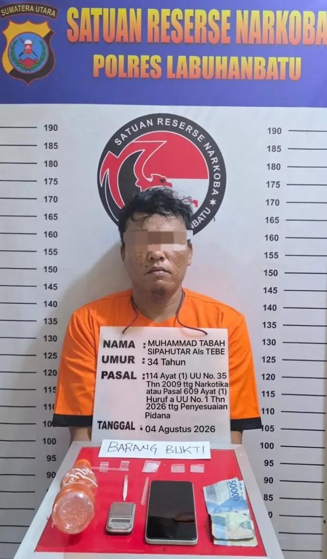 Penangkapan warga aek kuo kasus Narkotika jenis Sabu oleh Satres Narkoba Polres Labuhanbatu