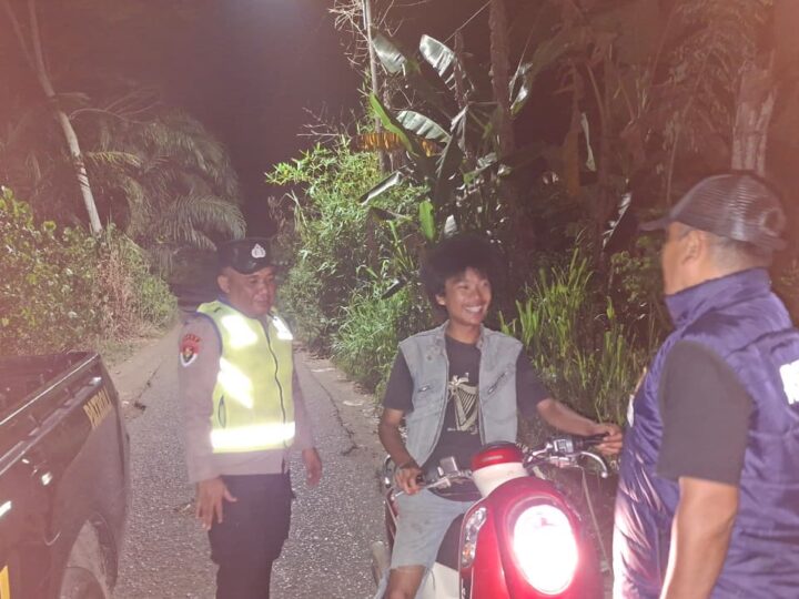 Polsek Tugumulyo Polres Musi Rawas Gelar Pembinaan dan Himbauan di Lokasi Balap Liar Jalan Lintas Kalibening