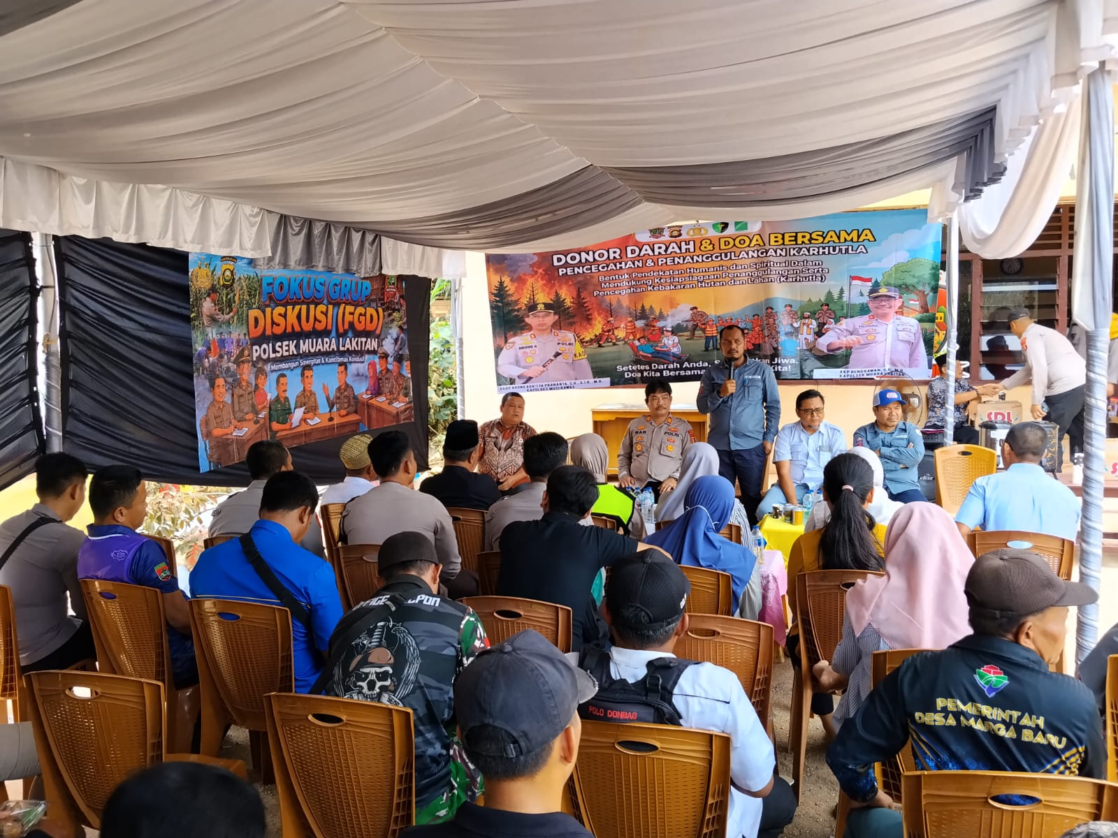 Sinergi Polsek Muara Lakitan Polres Musi Rawas dan PT. Lonsum, Gelar Donor Darah Sekaligus Doa Bersama Cegah Karhutla