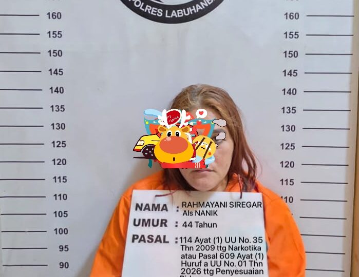 Sat Narkoba Polres Labuhanbatu Tangkap Terduga Bandar Ekstasi Seorang Wanita Paruh Baya  di THM Jalan Baru 