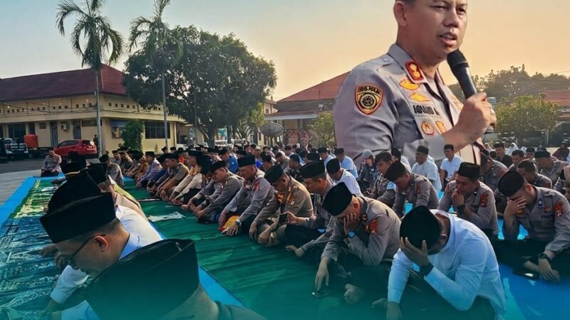 POLRES MUSI RAWAS GELAR SHOLAT ISTIQASAH MINTA TURUN HUJAN