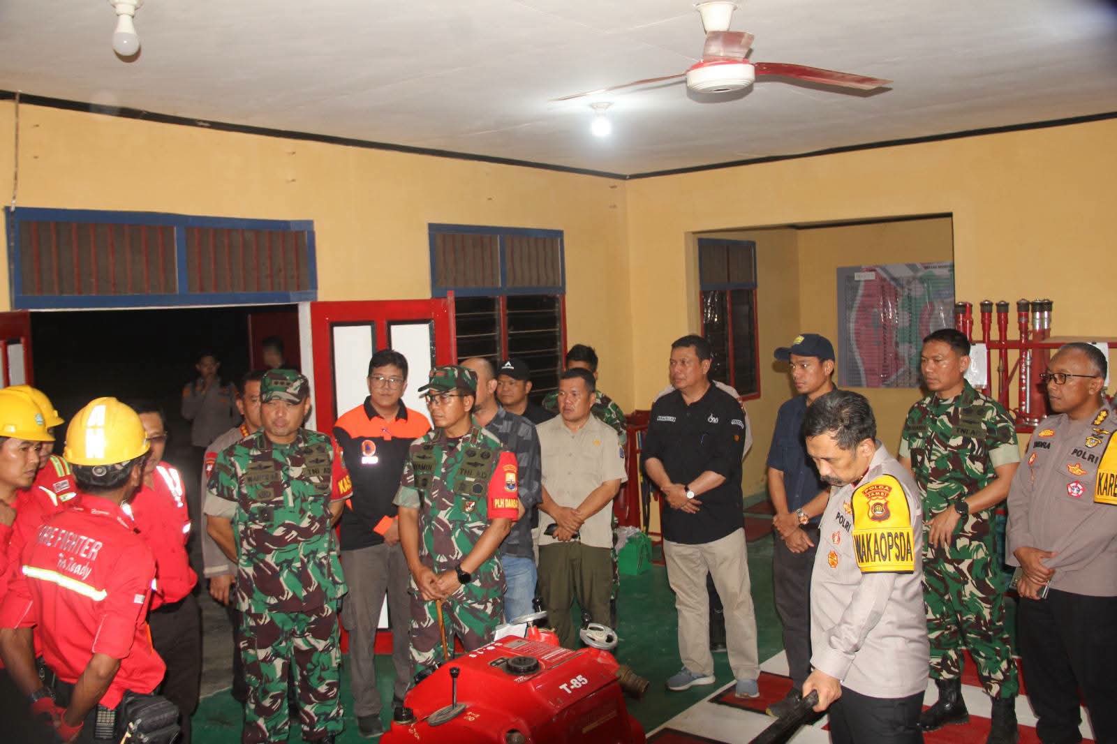 Wabup Sambut Satgas Karhutla Provinsi Jambi, Tinjau Kesiapsiagaan Posko dan Sarana Penanganan Karhutla