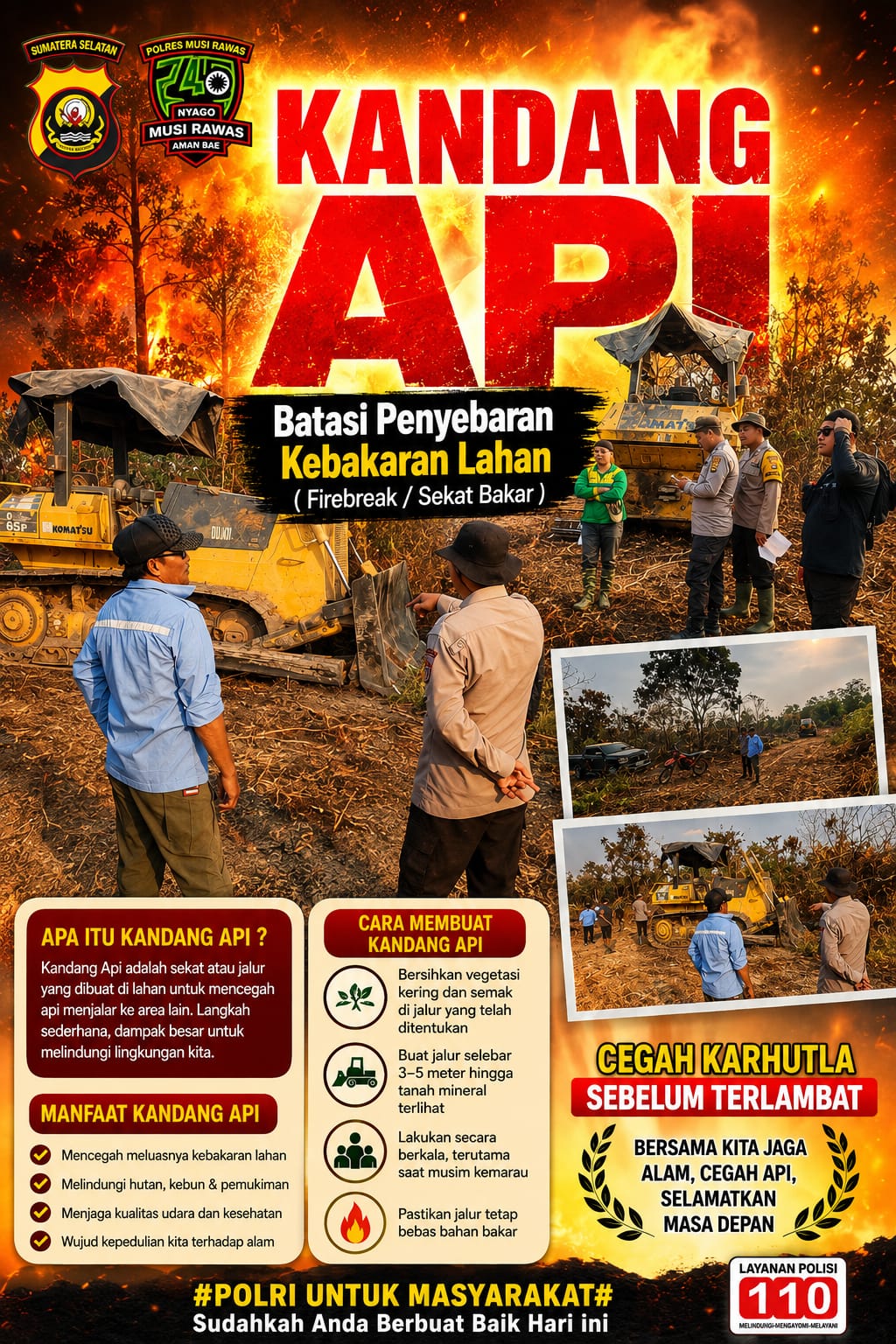 KANDANG API: TEROBOSAN STRATEGIS POLRES MUSI RAWAS DALAM MITIGASI PENENYABAR LEBARAN LAHAN