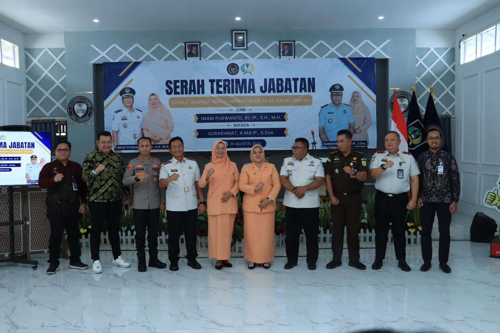 KAPOLRES LUBUK LINGGAU MENGHADIRI SERTIJAB KALAPAS DAN MEMPERKUAT SINERGI ANTAR LEMBAGA.