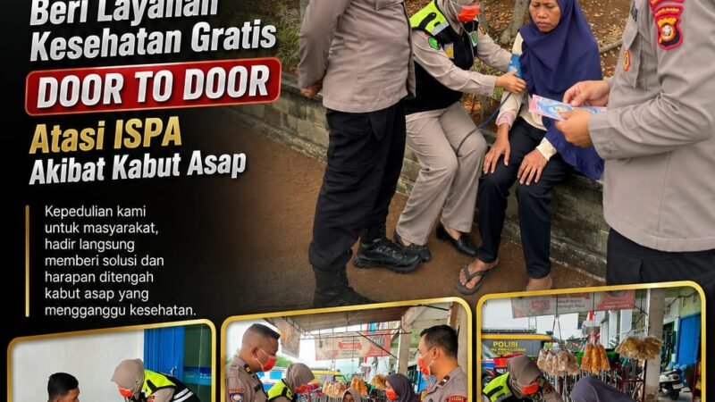 SIDOKKES POLRES MUSI RAWAS BERGERAK CEPAT,BERI LAYANAN KESEHATAN GRATIS DOOR TO DOOR ATASI ISPA AKIBAT KABUT ASAP