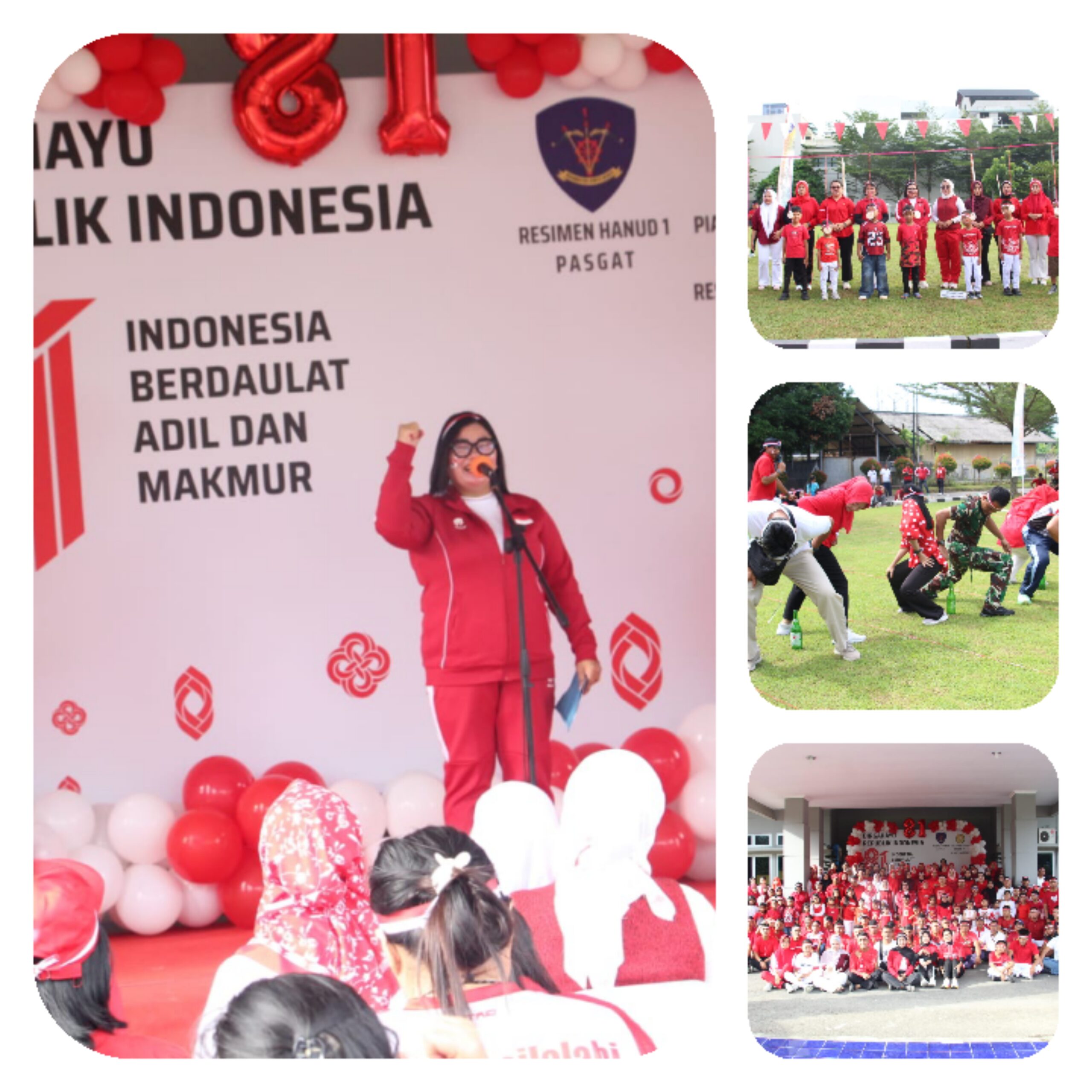 Semarak HUT Ke-81 RI, Resimen Hanud 1 Pasgat Gelar Beragam Perlombaan