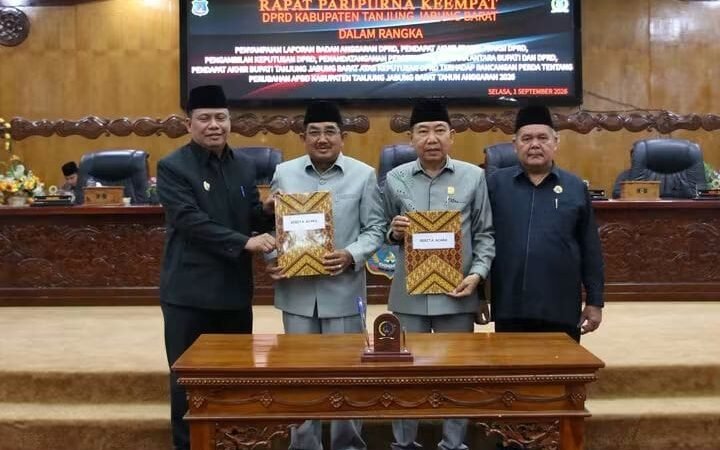 Pemkab dan DPRD Tanjab Barat Sepakati Ranperda Perubahan APBD 2026