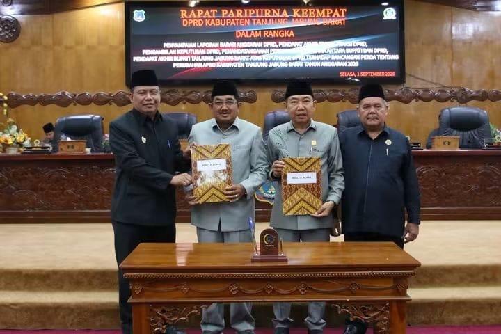 Pemkab dan DPRD Tanjab Barat Sepakati Ranperda Perubahan APBD 2026