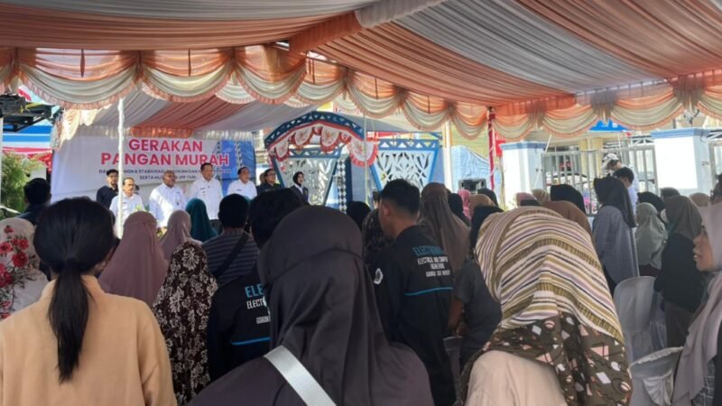 Pengawasan dan Pemantauan ketersediaan, Distribusi, Harga Bahan Pangan di Masyarakat, Satgas Pangan Polda Gorontalo Hadiri Gerakan Pangan Murah Rangka HUT LPP TVRI KE-64