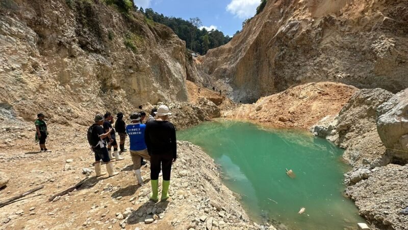 DITRESKRIMSUS POLDA GORONTALO TETAPKAN TERSANGKA DAN TAHAN PEMILIK LOKASI PETI DAM HULAWA YANG LONGSOR DI POHUWATO
