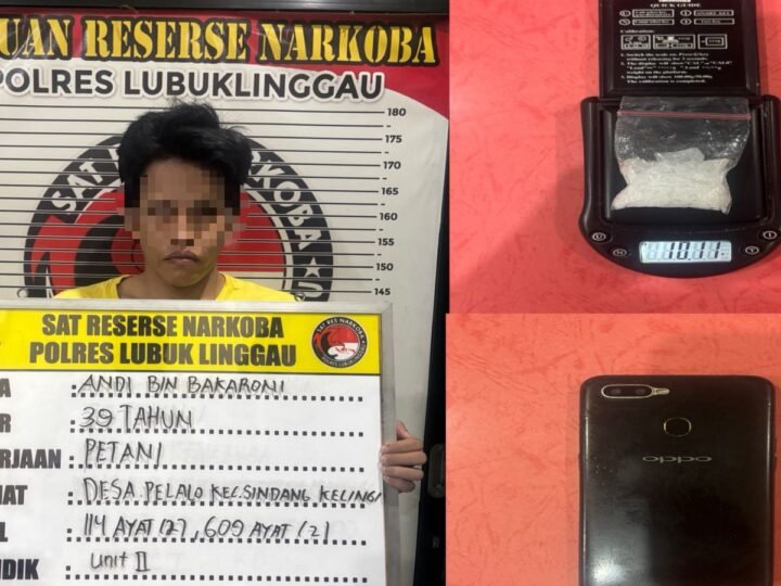 SATRESNARKOBA POLRES LUBUK LINGGAU MENGAMANKAN SEORANG TERSANGKA PENGEDAR SABU 10,11 GRAM