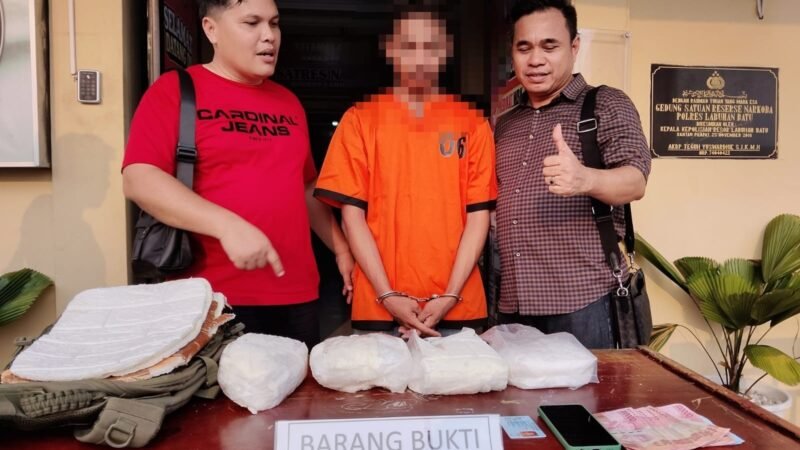 Sinergi TNI-Polri Gagalkan Penyelundupan 4 Kg Sabu Jaringan Internasional di Labuhanbatu