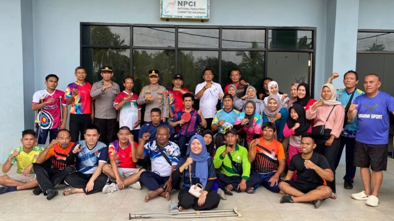 Polres Lubuklinggau Salurkan Bantuan Alat Olahraga Menunjang Program Atlet Difabel Agar Lebih Maksimal