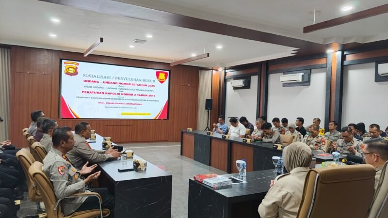 POLRES LUBUK LINGGAU GELAR PENYULUHAN TENTANG HUKUM,SELURUH PERSONEL DI MINTA PAHAMI TENTANG KUHAP BARU