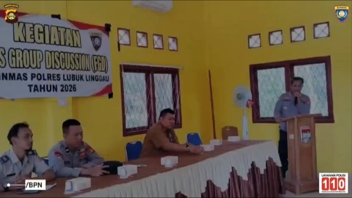 Mempererat Ikatan Komunikasi dan Menjaga stabilitas Kamtibmas, Satbinmas Polres Lubuklinggau Gelar FGD 