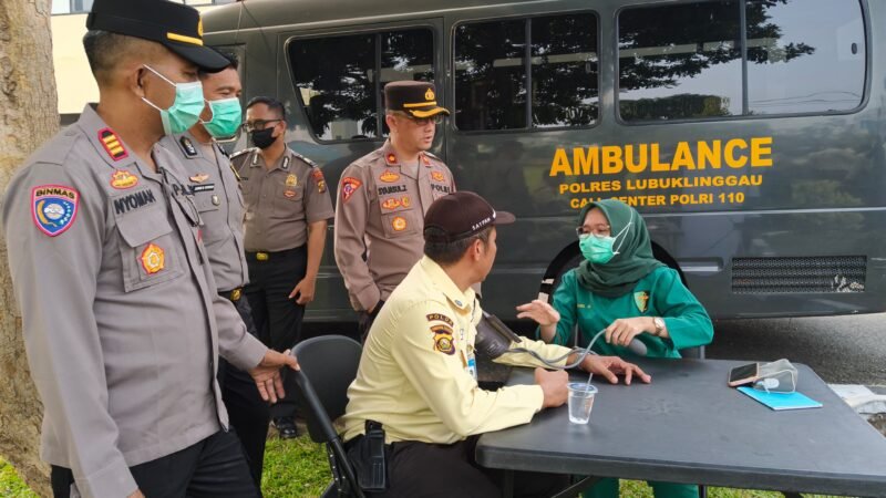 Jajaran Sidokkes Polres Lubuklinggau Berikan Pemeriksaan Kesehatan Secara Gratis Bagi Seluruh Personel Security