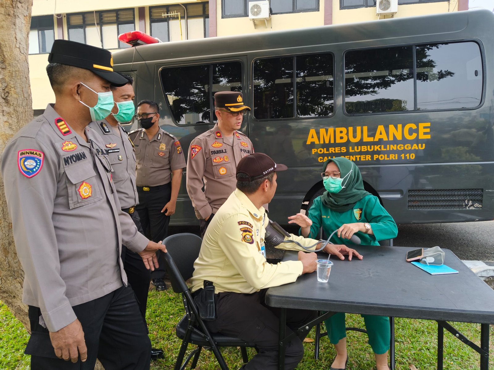 Jajaran Sidokkes Polres Lubuklinggau Berikan Pemeriksaan Kesehatan Secara Gratis Bagi Seluruh Personel Security