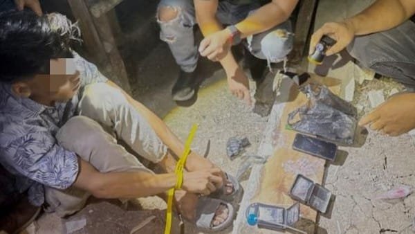 GEREBEK PONDOK DIDUGA JADI SARANG NARKOBA,POLRES MUSI RAWAS DAN BNNK RINGKUS BANDAR SABU DAN SITA 20,33 GRAM
