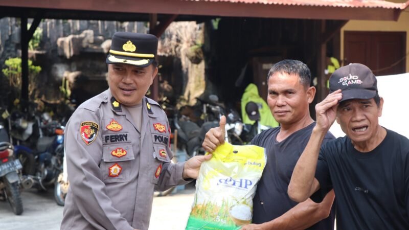 Peringati HUT Humas ke-75, Polres Musi Rawas Gelar Baksos dan Bagikan Sembako