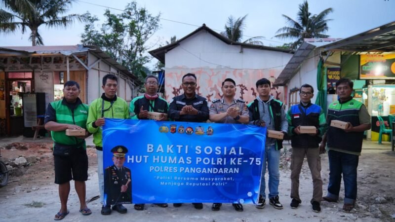 Polres Pangandaran Gelar Bakti Sosial Peringati HUT Humas Polri ke-75