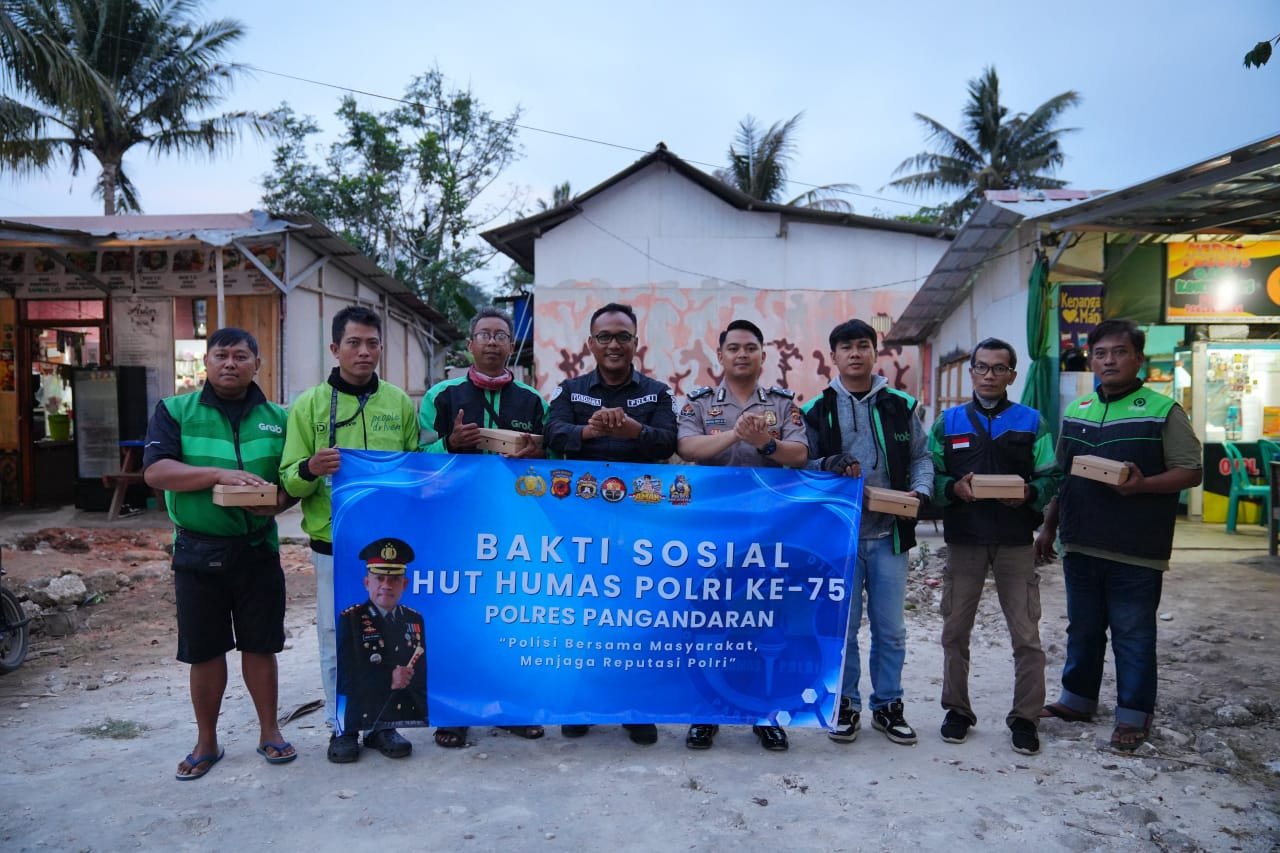 Polres Pangandaran Gelar Bakti Sosial Peringati HUT Humas Polri ke-75