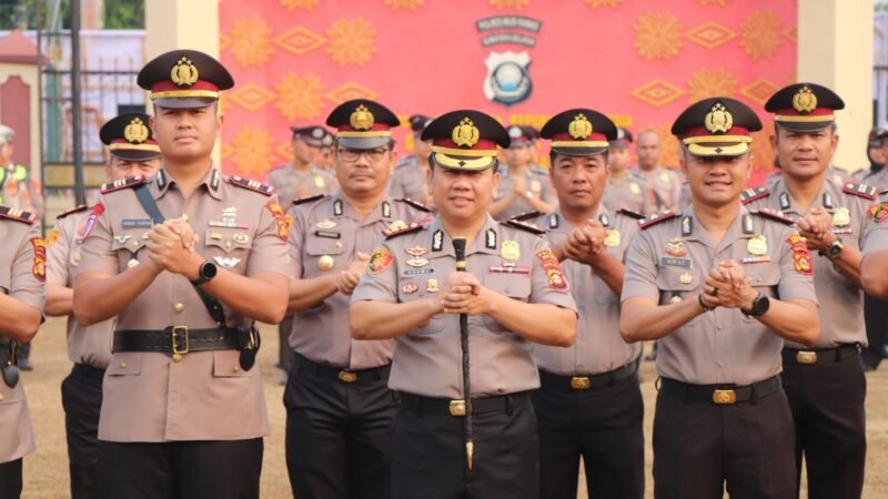 PIMPIN SERTIJAB TIGA PERWIRA,KAPOLRES MUSI RAWAS:LAKSANAKAN TUGAS PROFESIONAL BERIKAN PELAYANAN HUMANIS,BENTUK POLISI BERSAMA MASYARAKAT